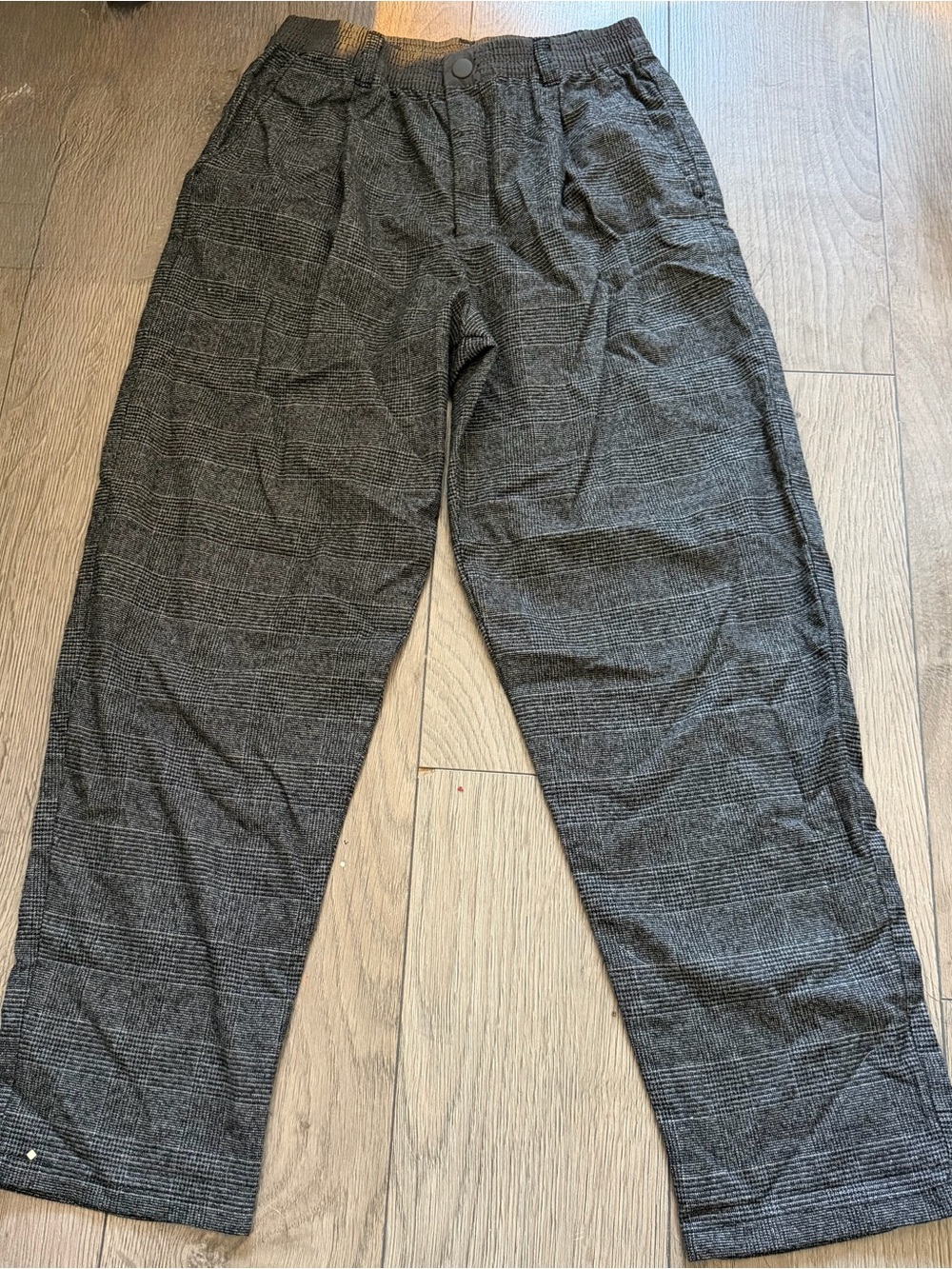 Zara Men's Charcoal Plaid Chinos